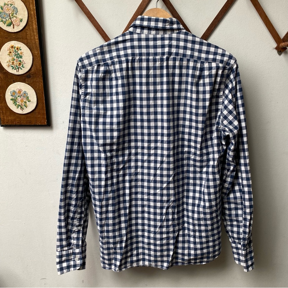 J Crew Checkered Slim Fit Oxford Button Down Shirt - Picture 6 of 9